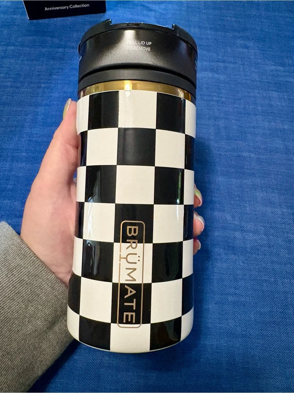 Brumate Royal Checkers 16oz Hopsulator Trio 3-in-1 Can Cooler